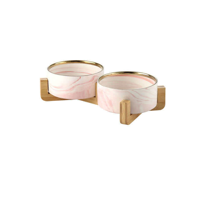 Elevated Marble Pet Bowl