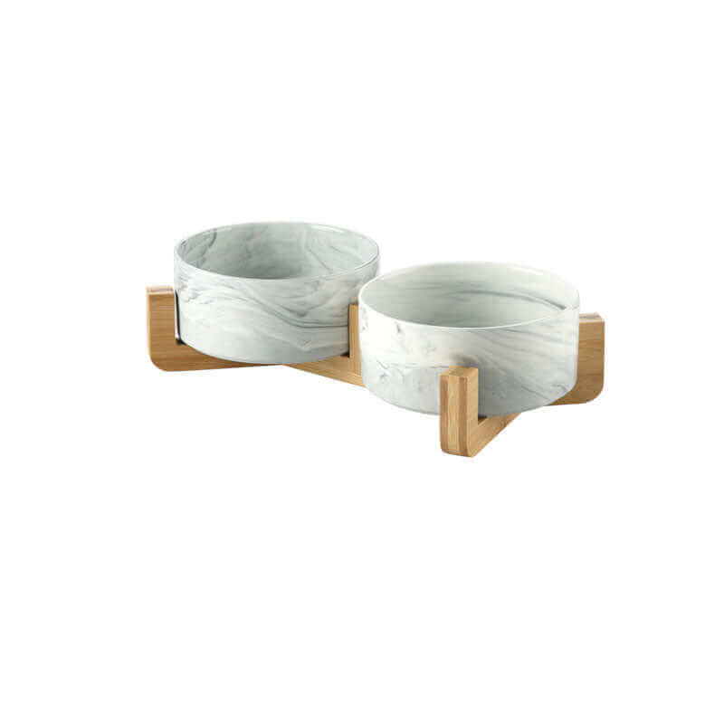 Elevated Marble Pet Bowl