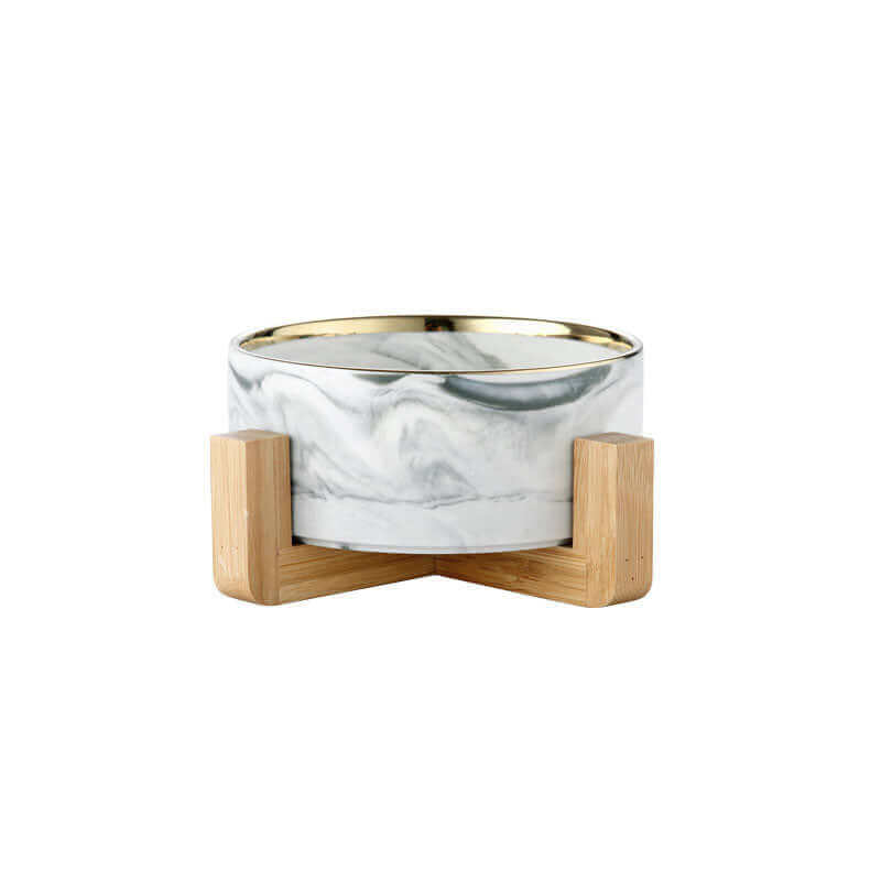 Elevated Marble Pet Bowl