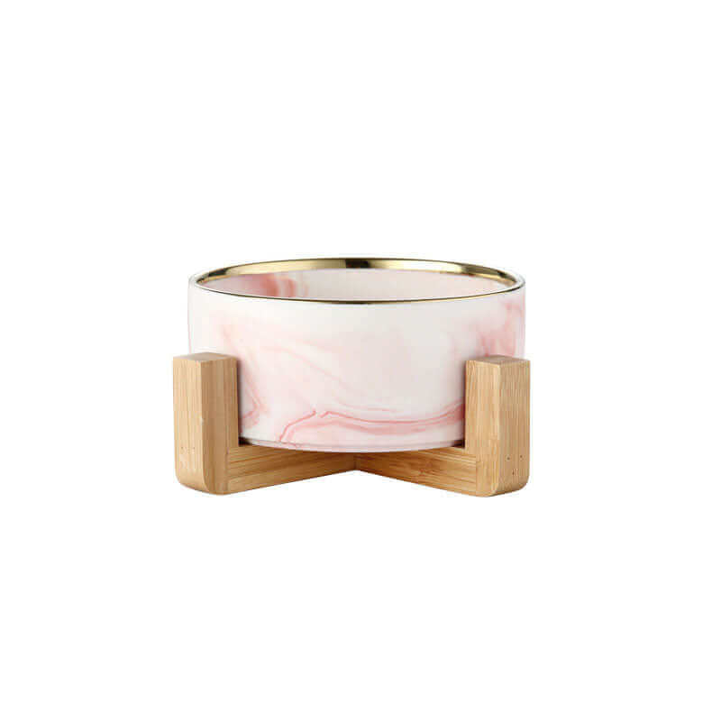 Elevated Marble Pet Bowl