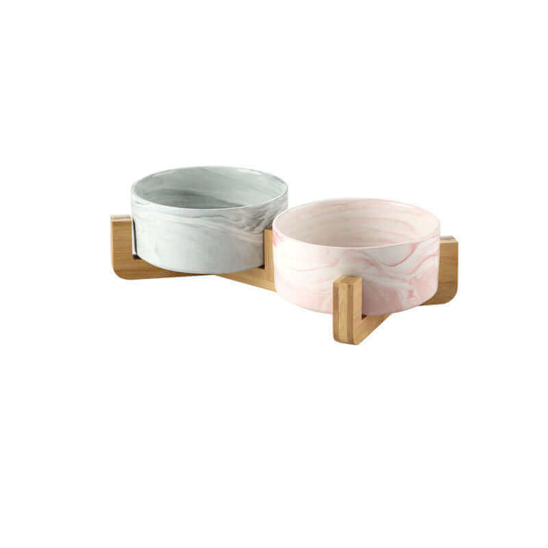 Elevated Marble Pet Bowl