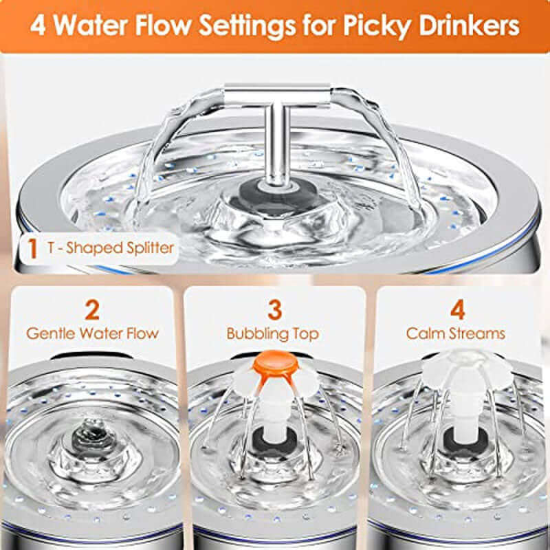 Stainless Steel Water Fountain 3.0l for pets