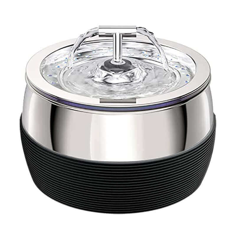 Stainless Steel Water Fountain 3.0l for pets Black