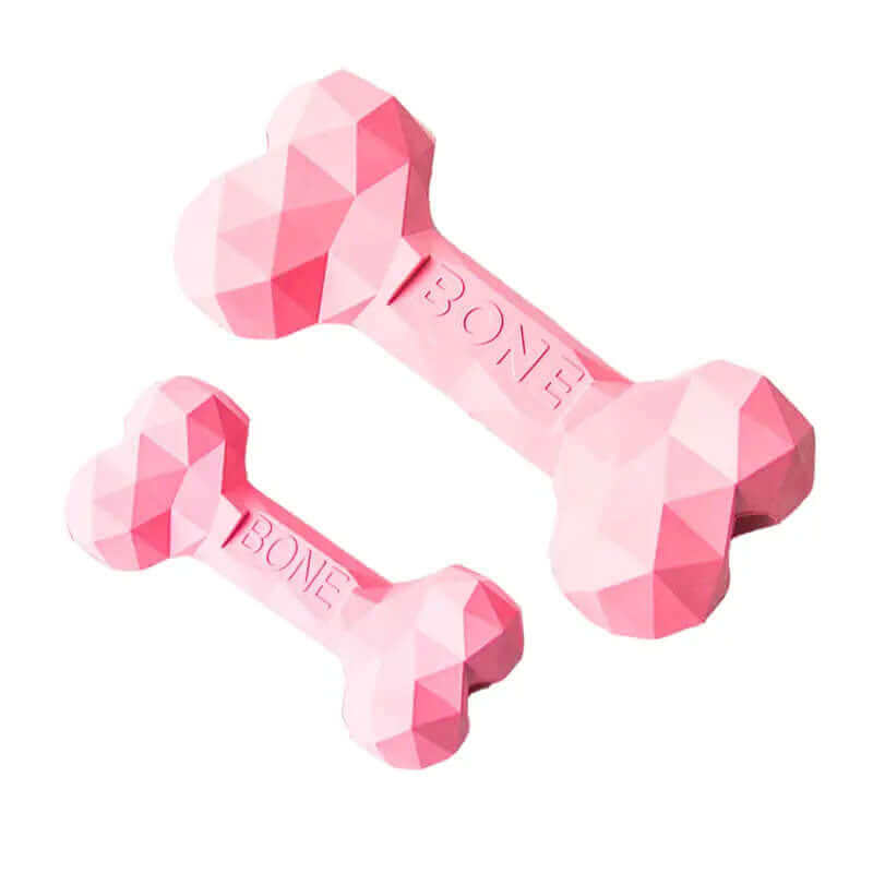 Natural Rubber Geometric Shape Dog Bone