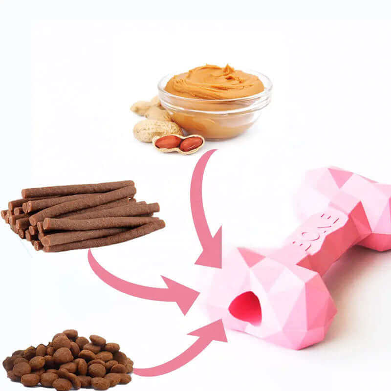Natural Rubber Geometric Shape Dog Bone