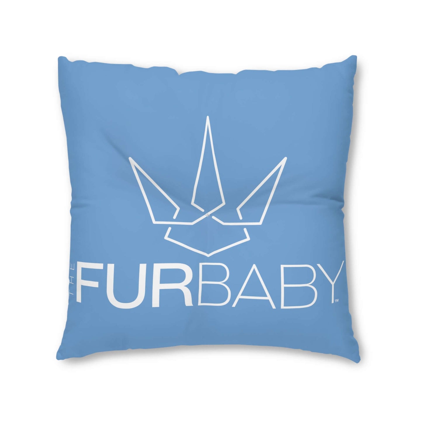 The Fur Baby Square Pet Bed Baby Blue