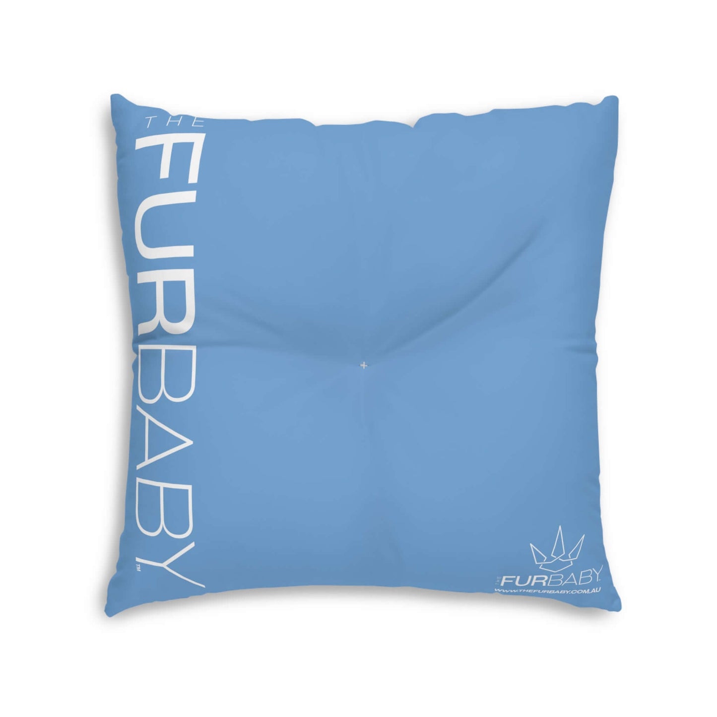 The Fur Baby Square Pet Bed Baby Blue