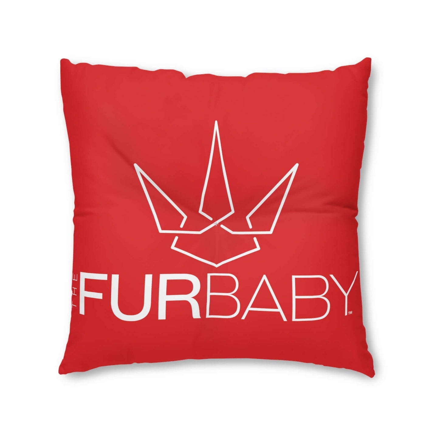 The Fur Baby Square Pet Bed Candy Apple