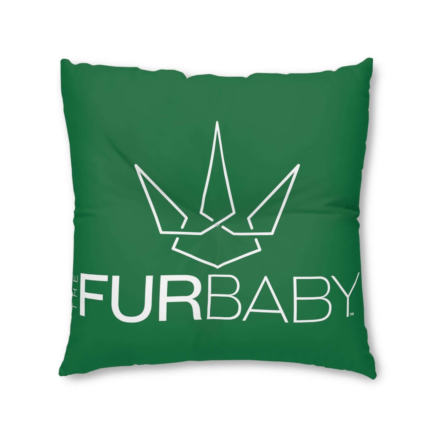 The Fur Baby Square Pet Bed Green