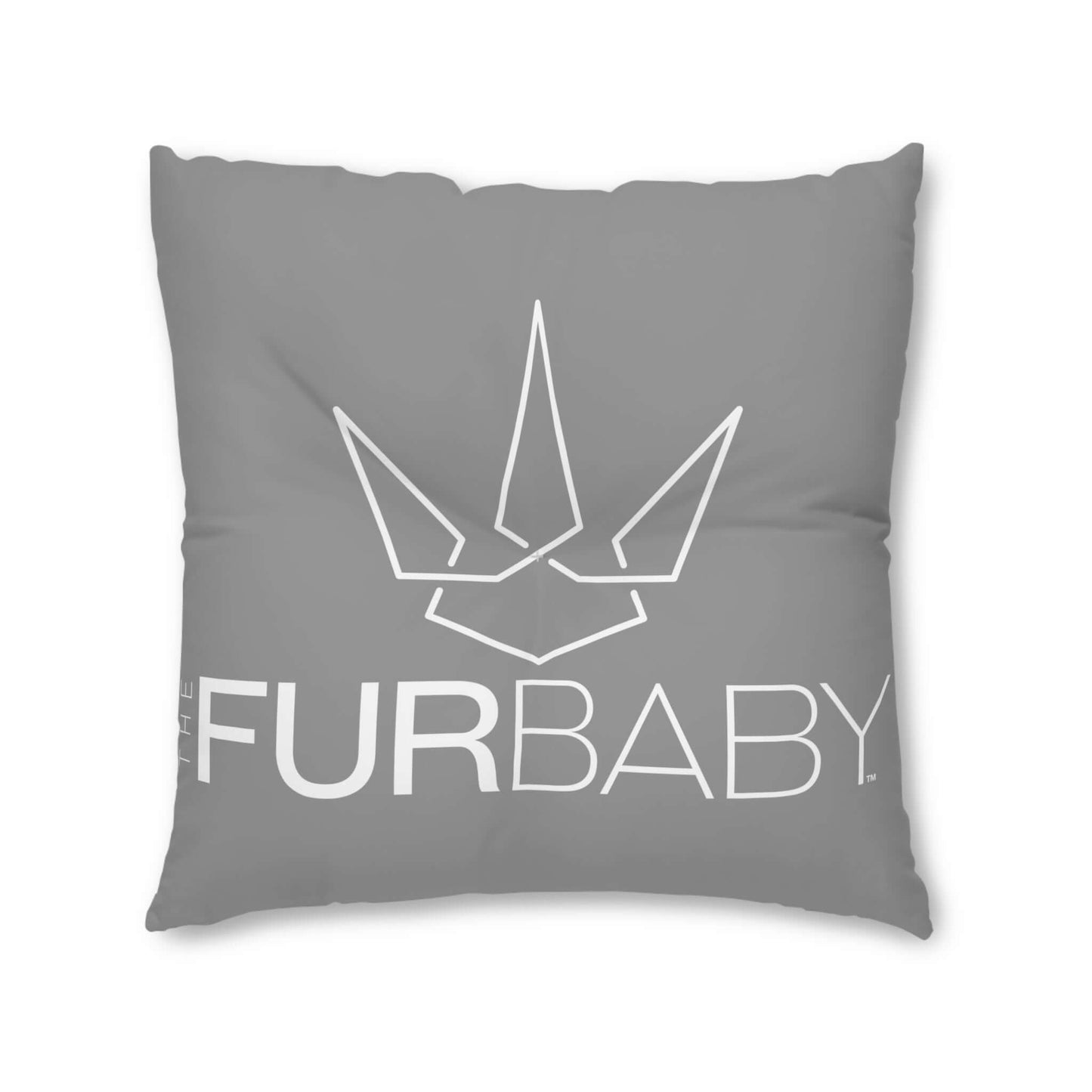The Fur Baby Square Pet Bed Grey Pebble