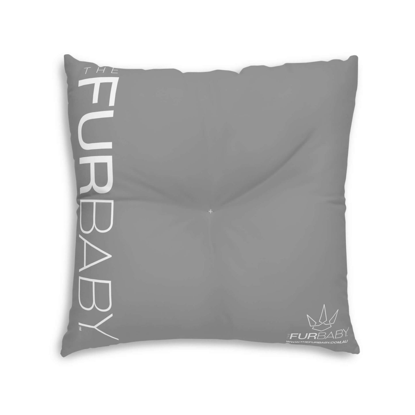 The Fur Baby Square Pet Bed Grey Pebble
