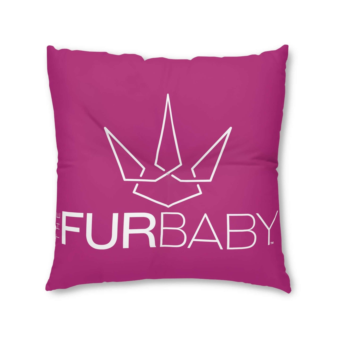 The Fur Baby Square Pet Bed Magenta