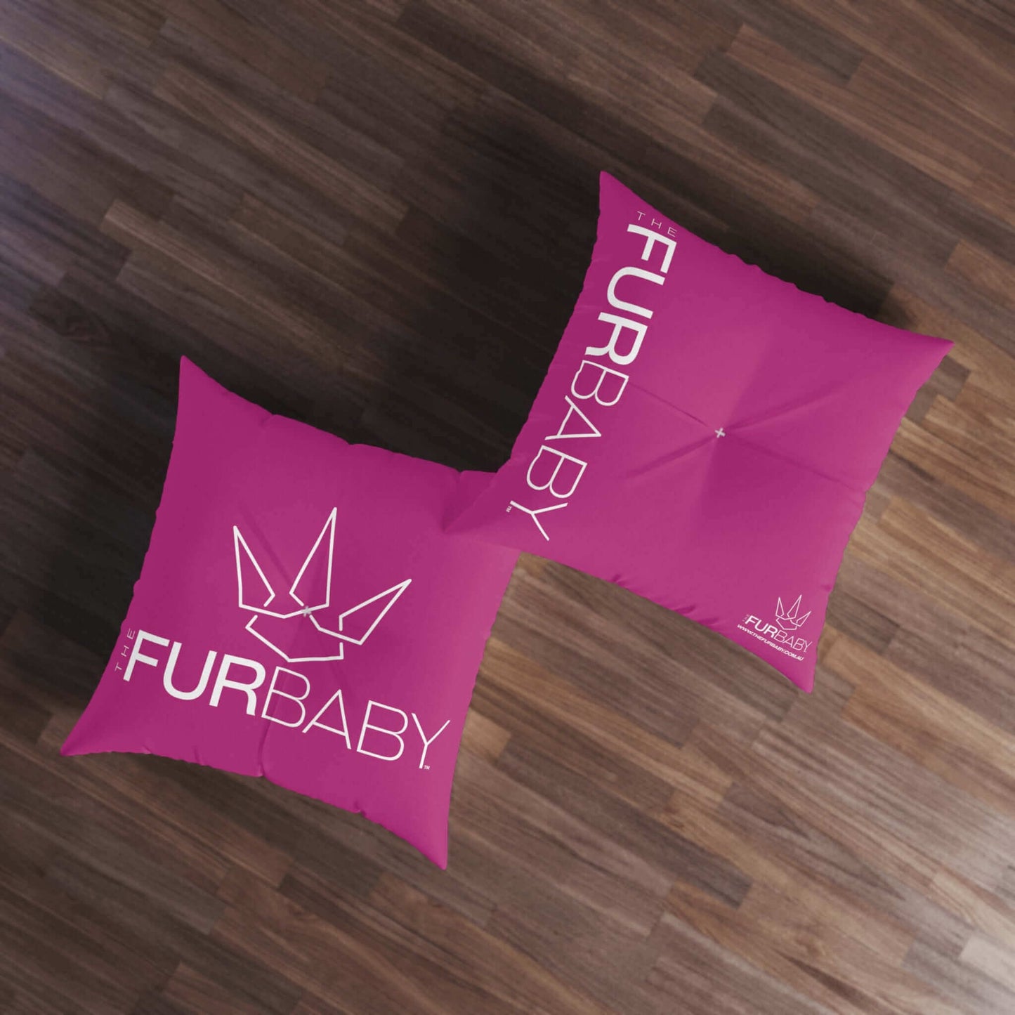 The Fur Baby Square Pet Bed Magenta