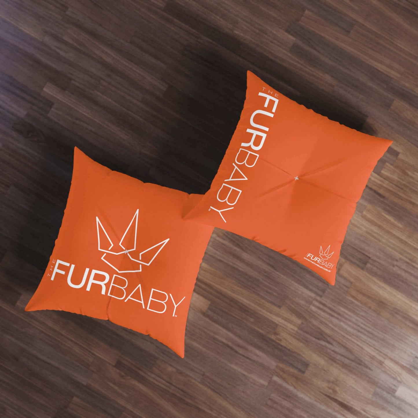 The Fur Baby Square Pet Bed Orange