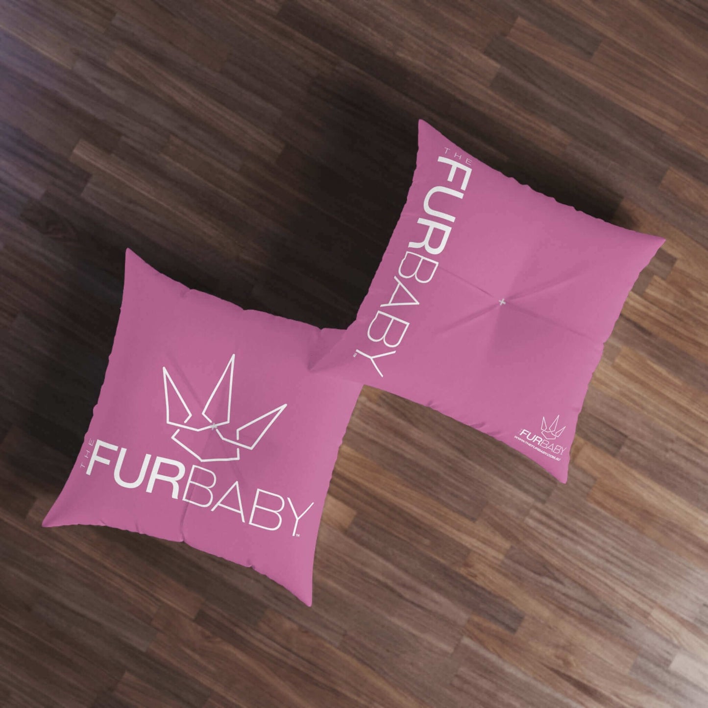 The Fur Baby Square Pet Bed Pink
