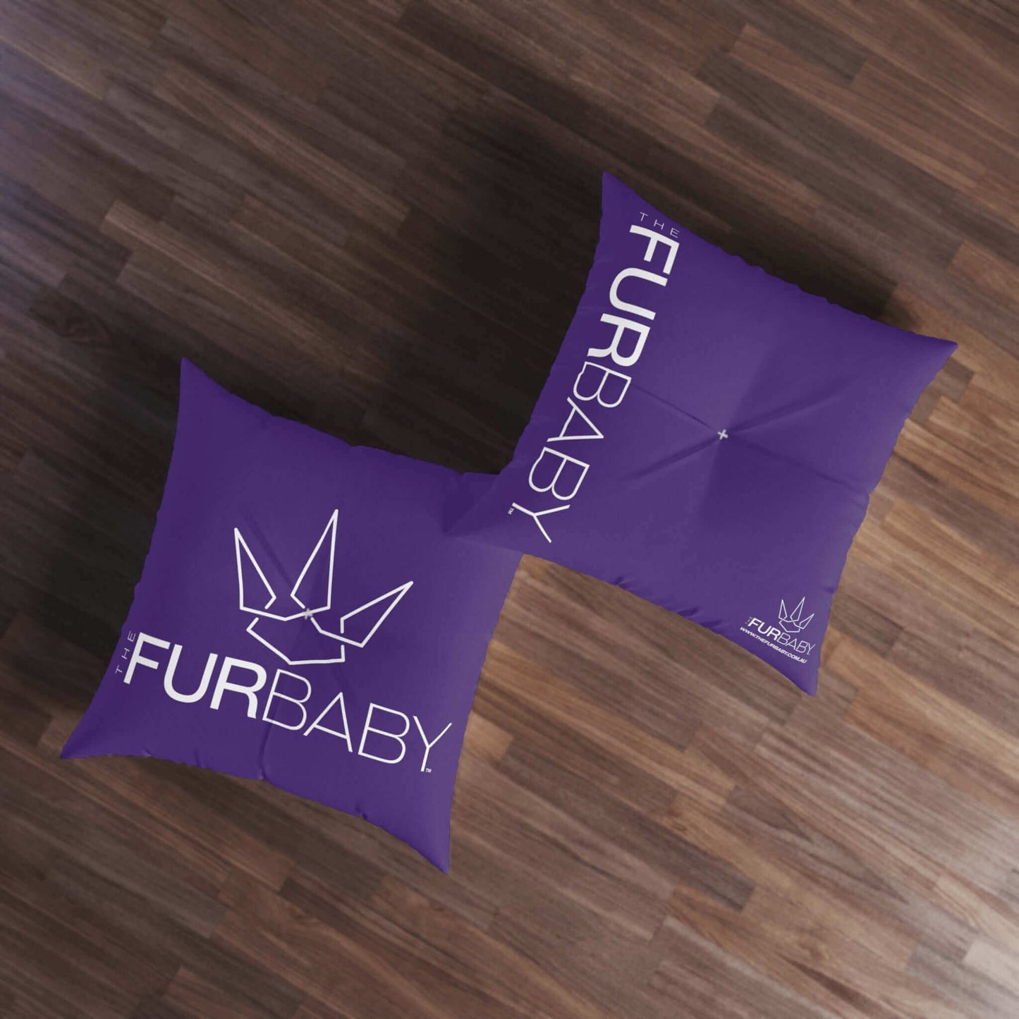 The Fur Baby Square Pet Bed Purple