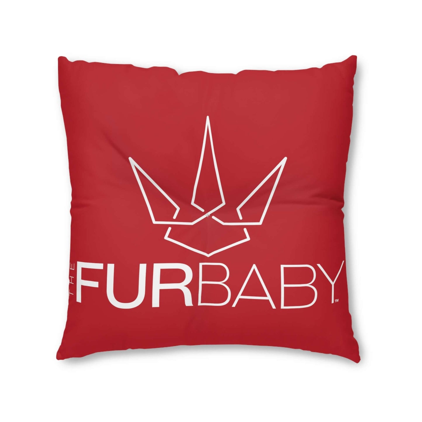 The Fur Baby Square Pet Bed Red
