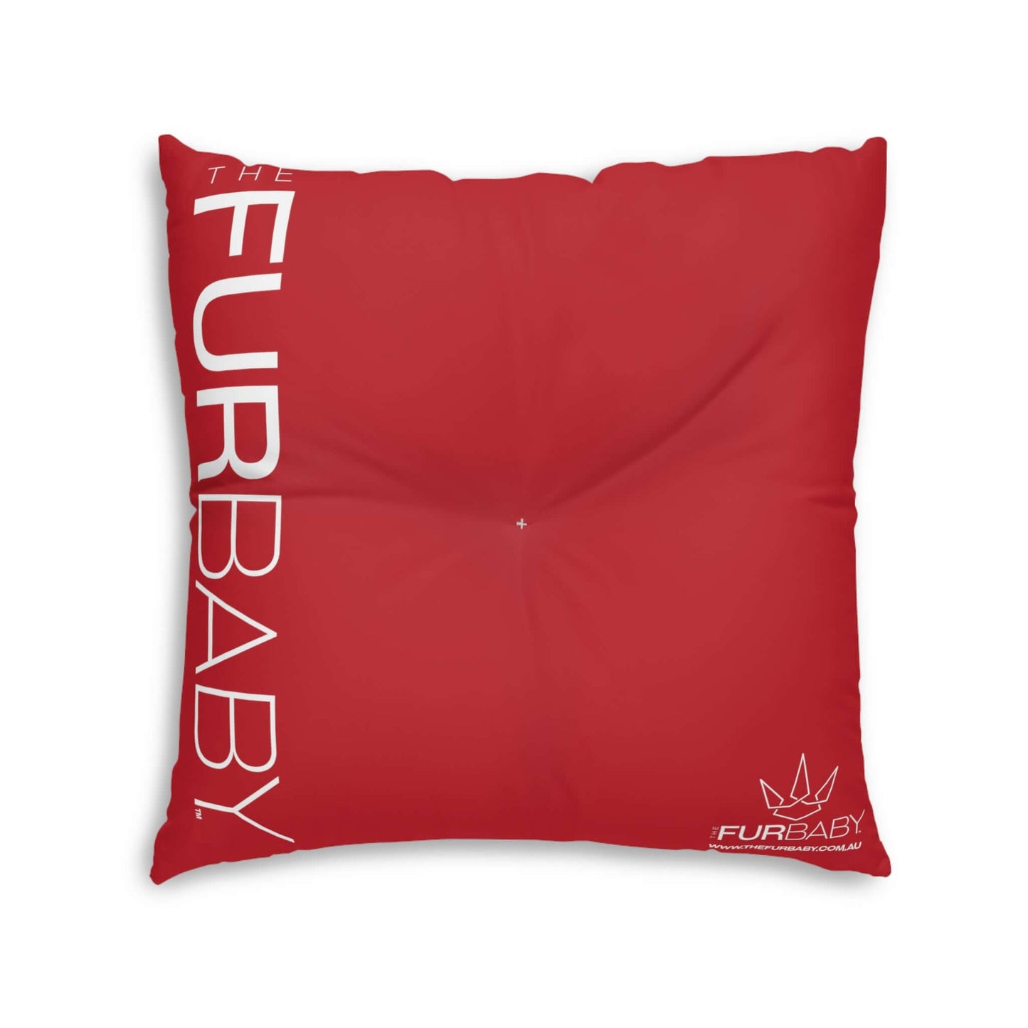 The Fur Baby Square Pet Bed Red