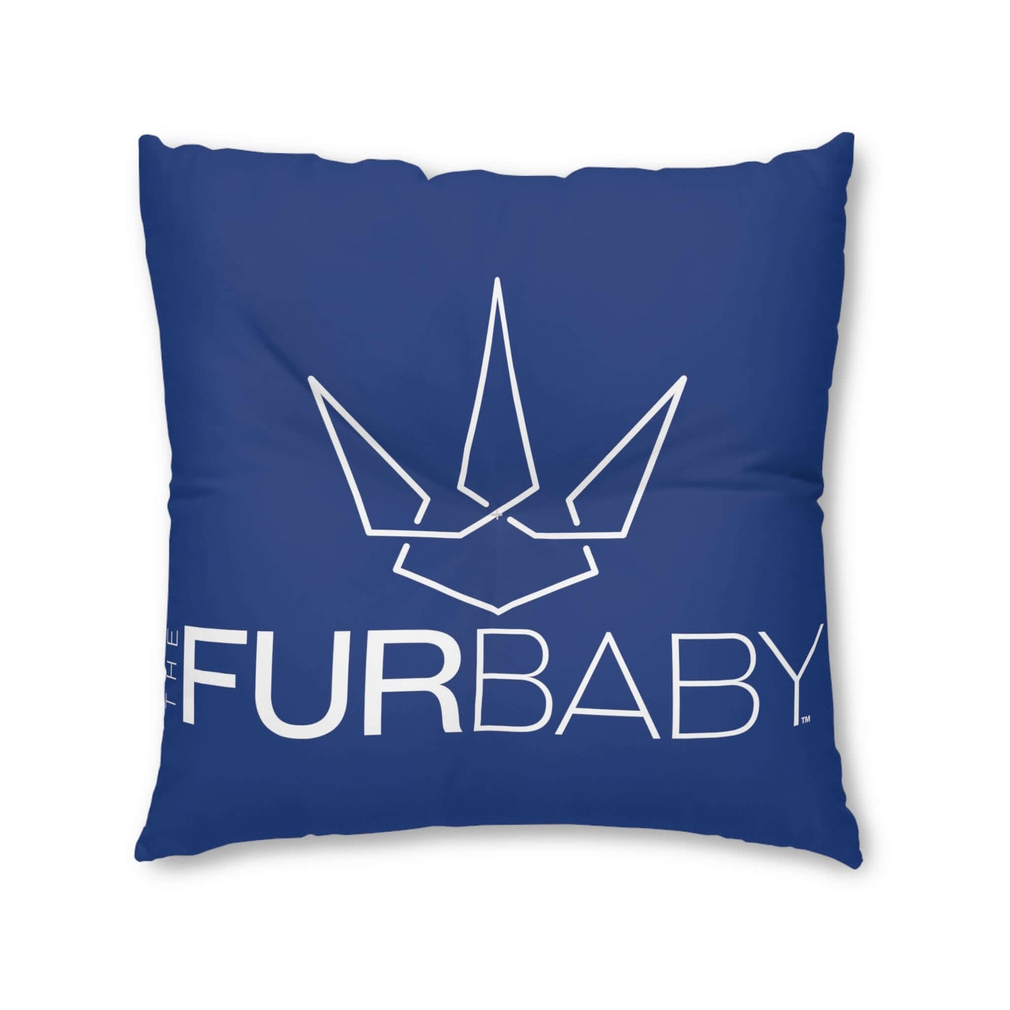 The Fur Baby Square Pet Bed Royal Blue