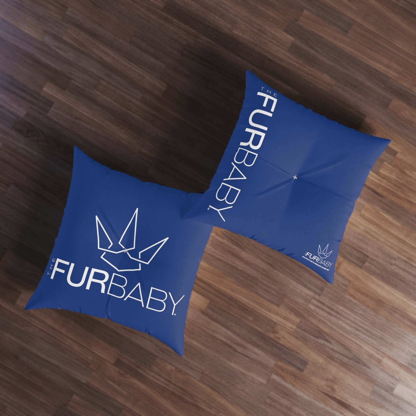 The Fur Baby Square Pet Bed Royal Blue