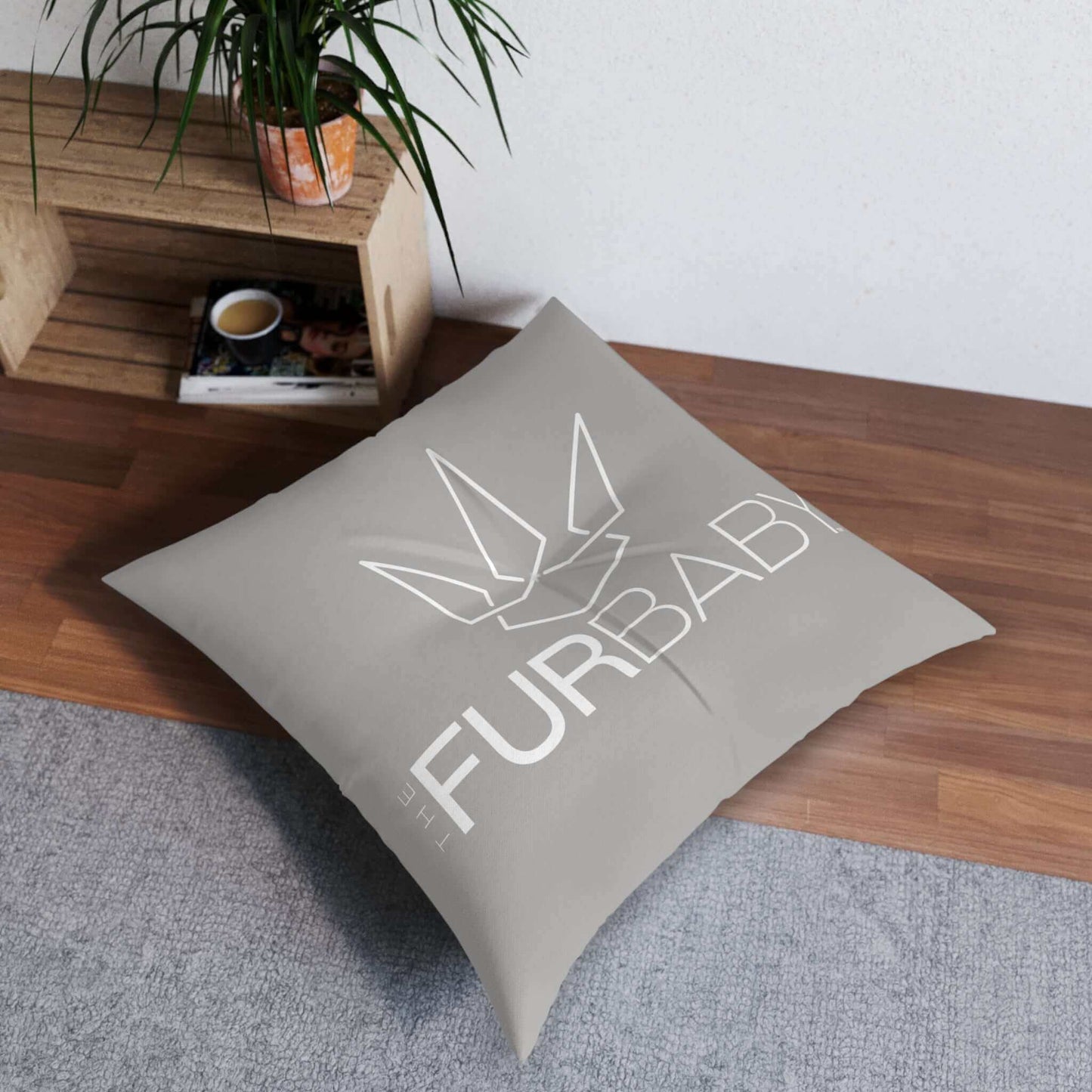 The Fur Baby Square Pet Bed Smokey