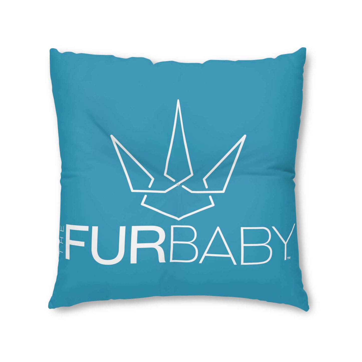 The Fur Baby Square Pet Bed Turquoise