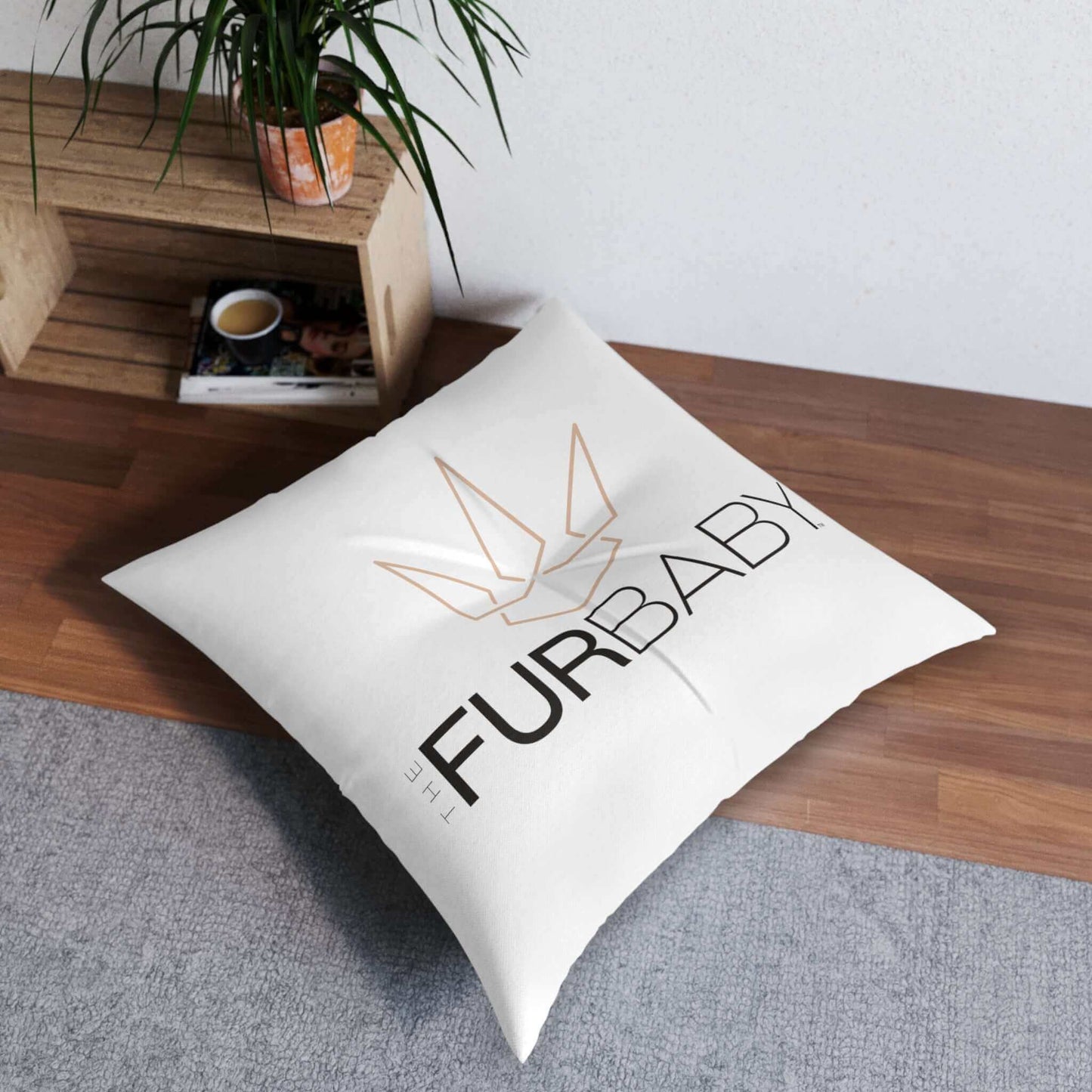 The Fur Baby Square Pet Bed White