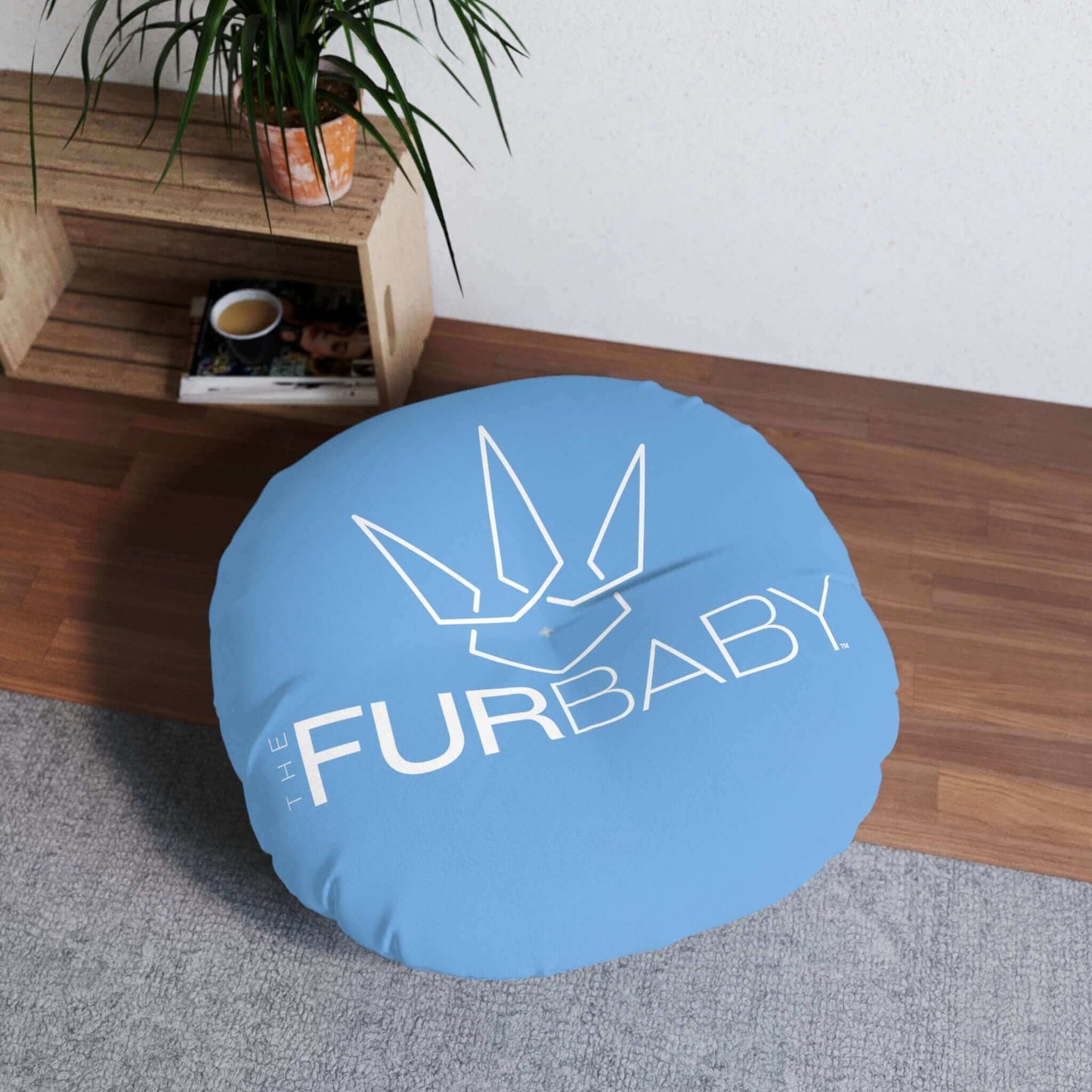 Pet Bed Pillow Round Baby Blue