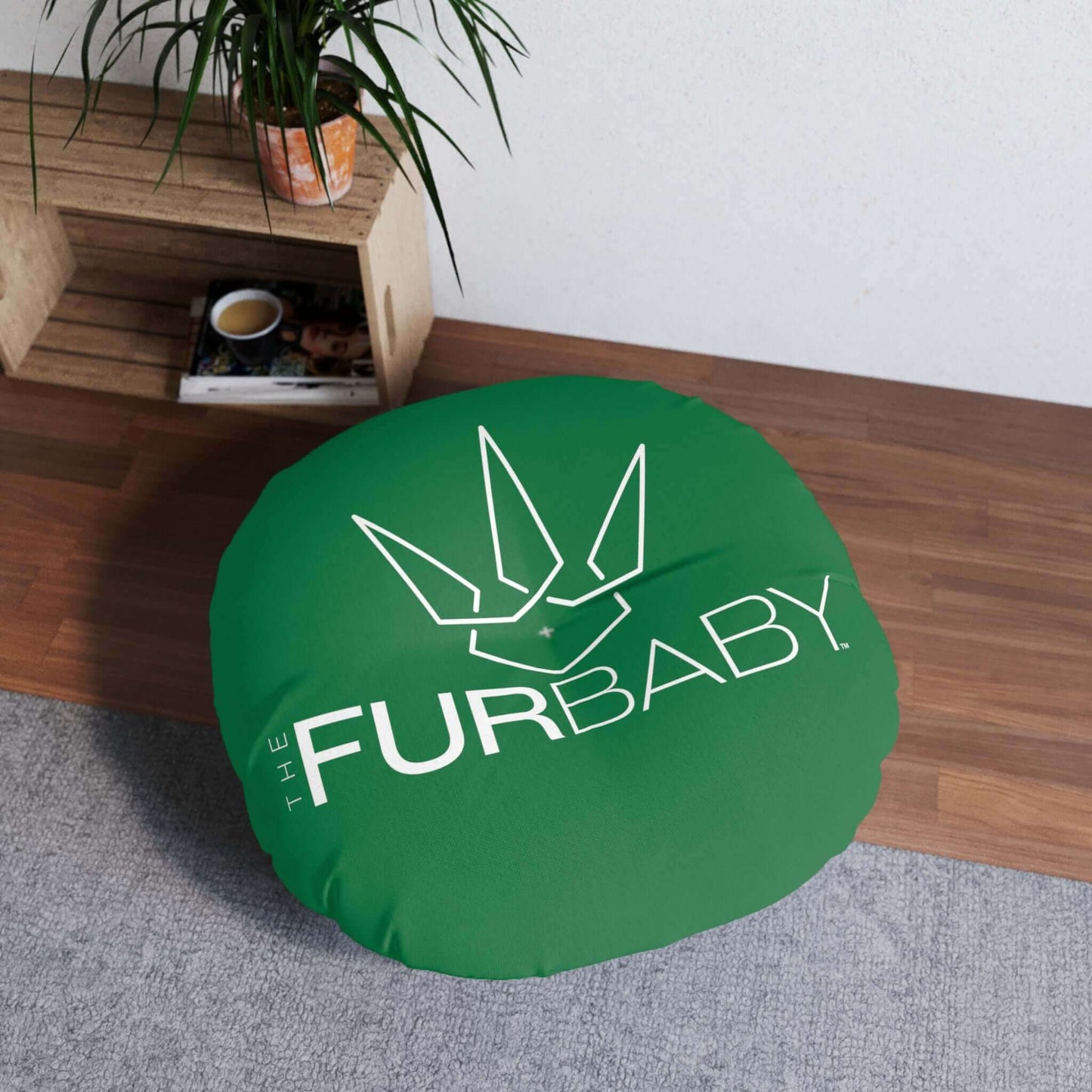 Pet Bed Pillow Round Green
