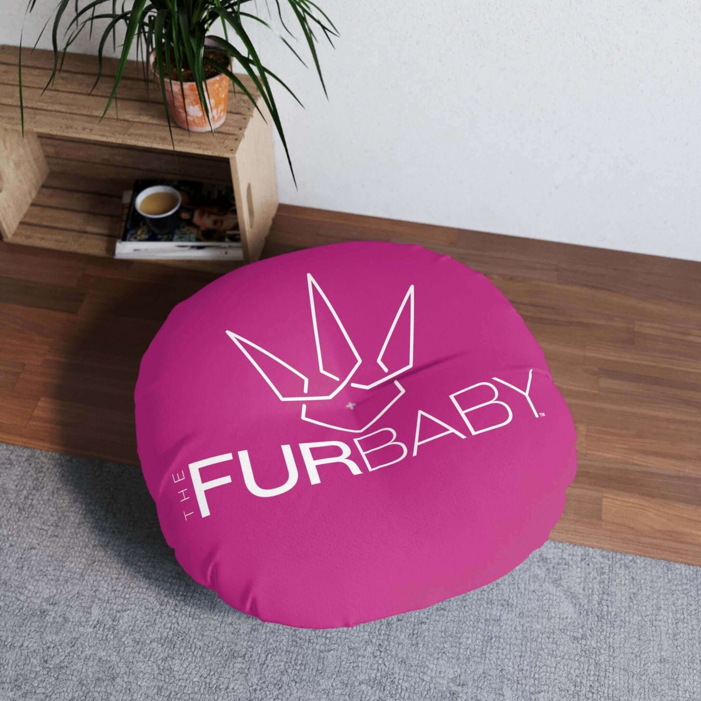 Pet Bed Pillow Round Magenta