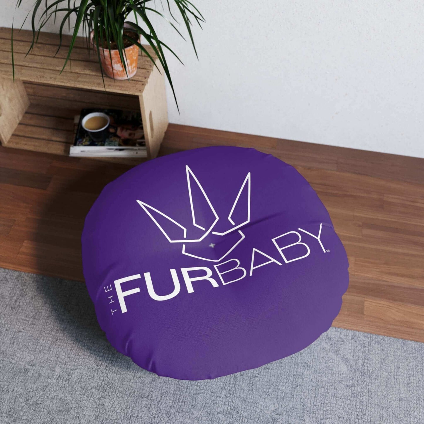 Pet Bed Pillow Round Purple
