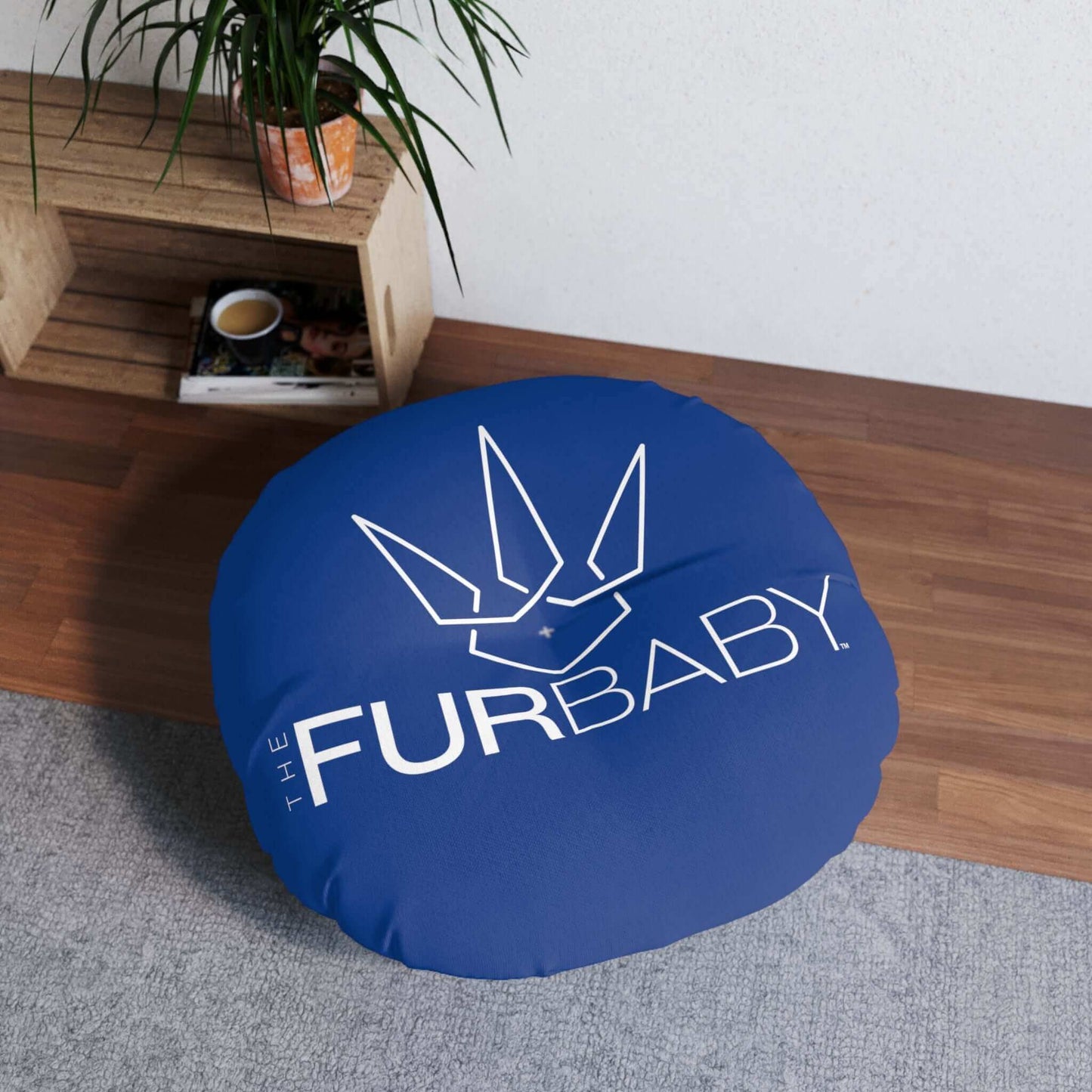 Pet Bed Pillow Round Royal Blue