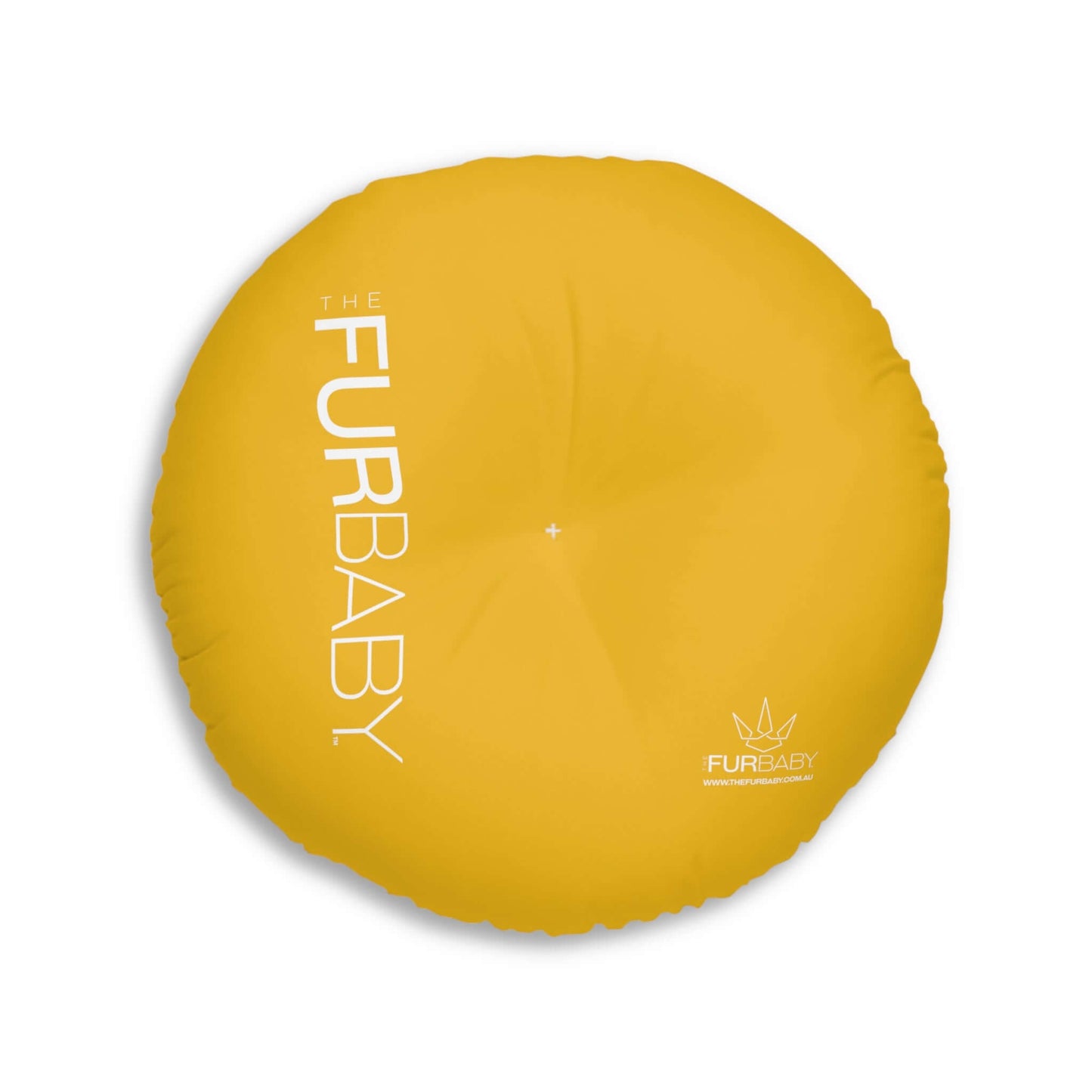 Pet Bed Pillow Round Yellow