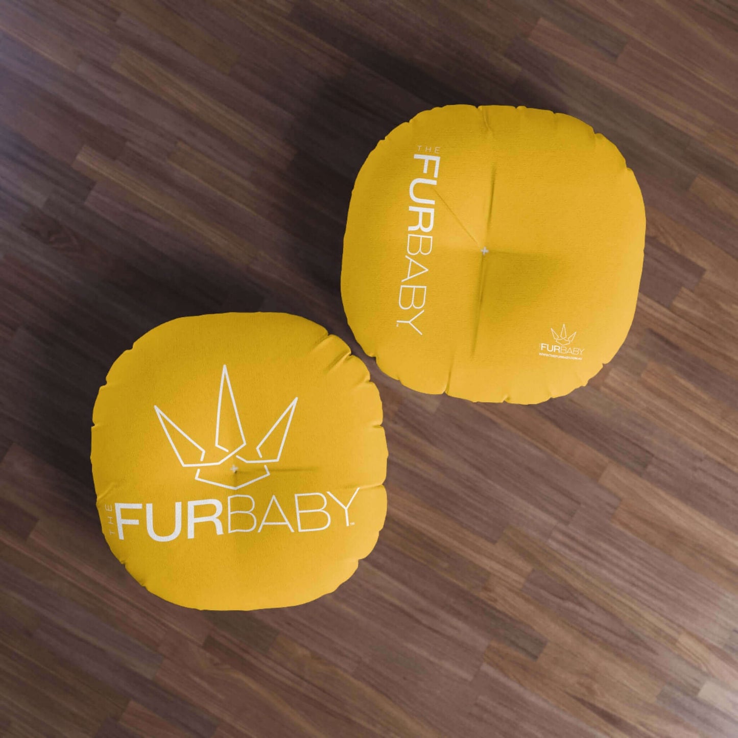 Pet Bed Pillow Round Yellow