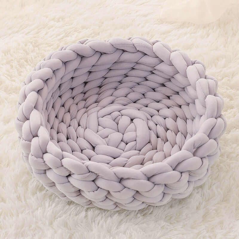 100% Natural Luxury Cotton Pet Bed Grey