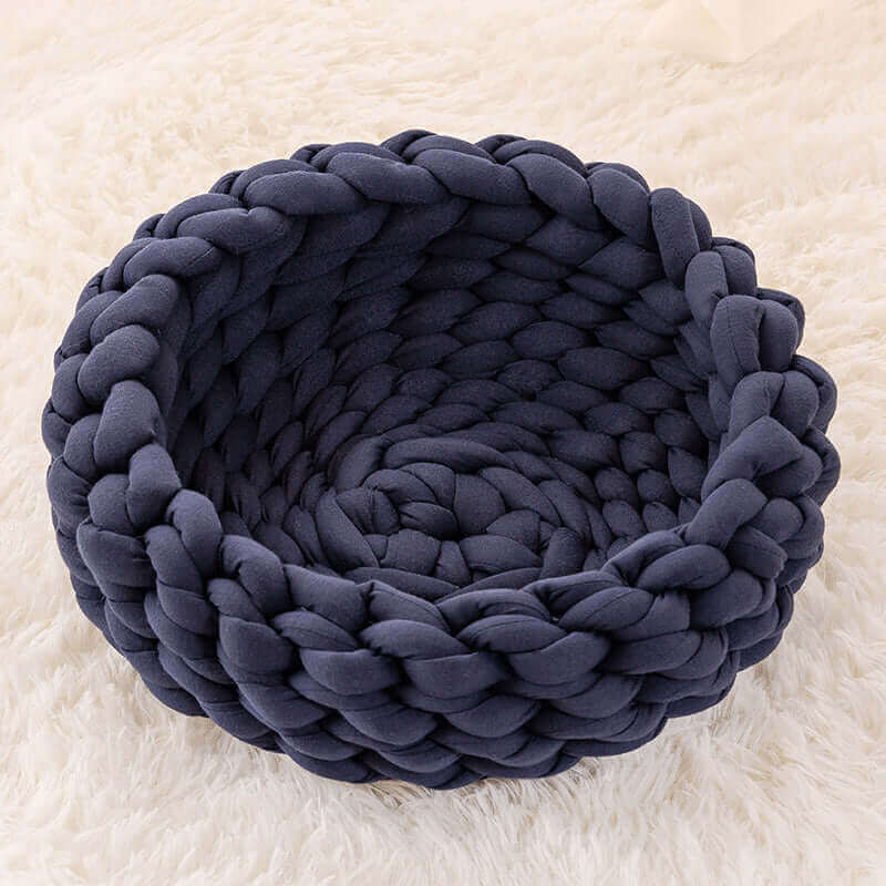 100% Natural Luxury Cotton Pet Bed Navy