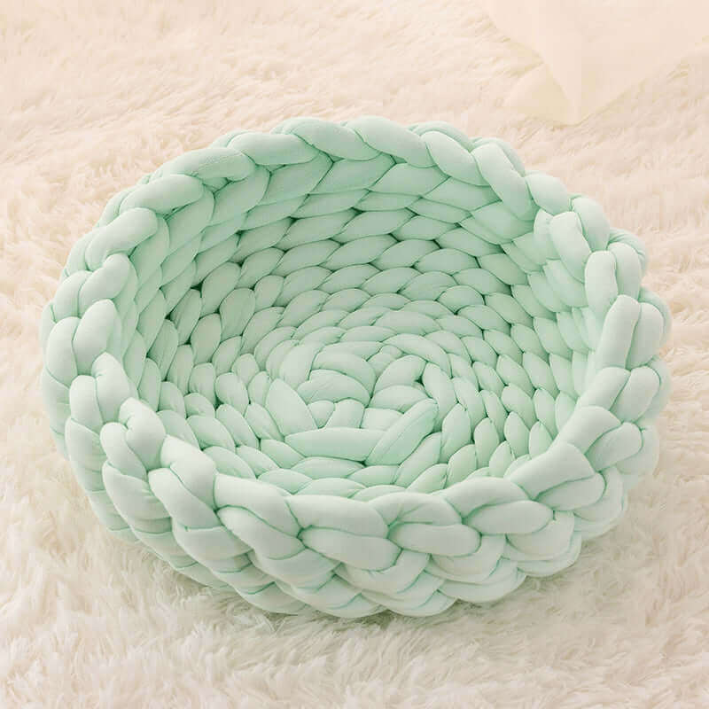 100% Natural Luxury Cotton Pet Bed Mint