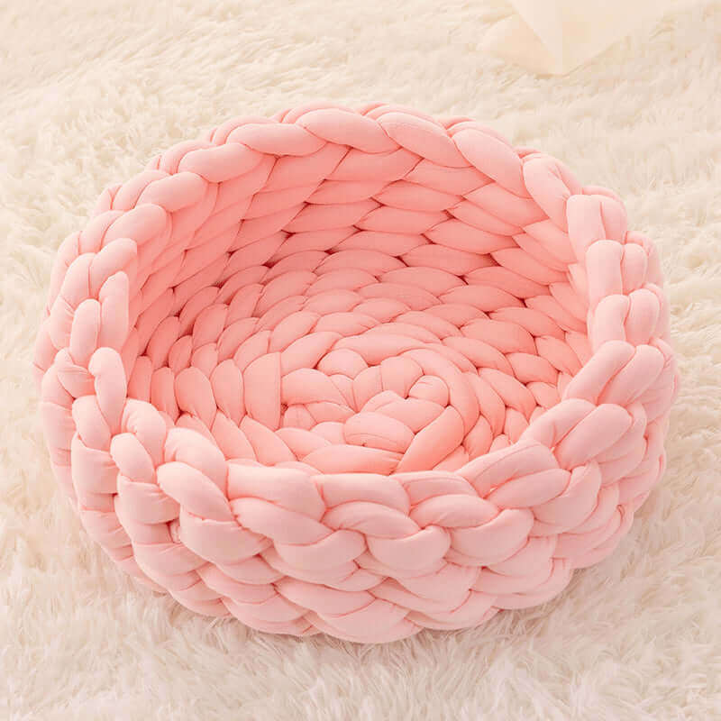 100% Natural Luxury Cotton Pet Bed Pink