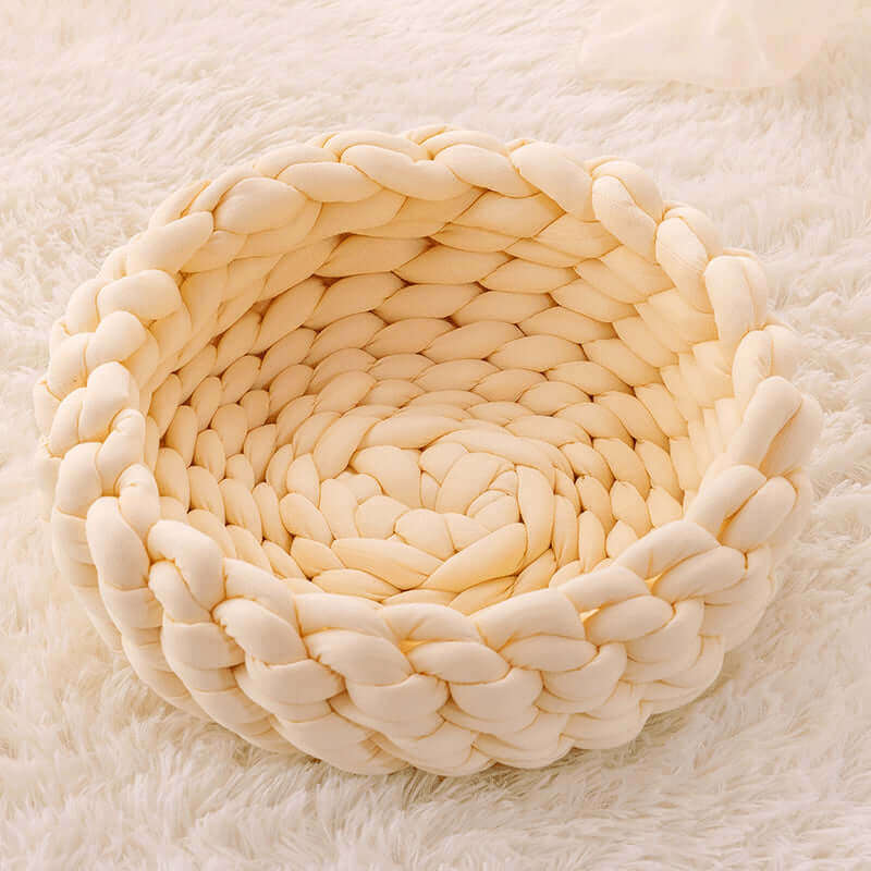100% Natural Luxury Cotton Pet Bed Cream
