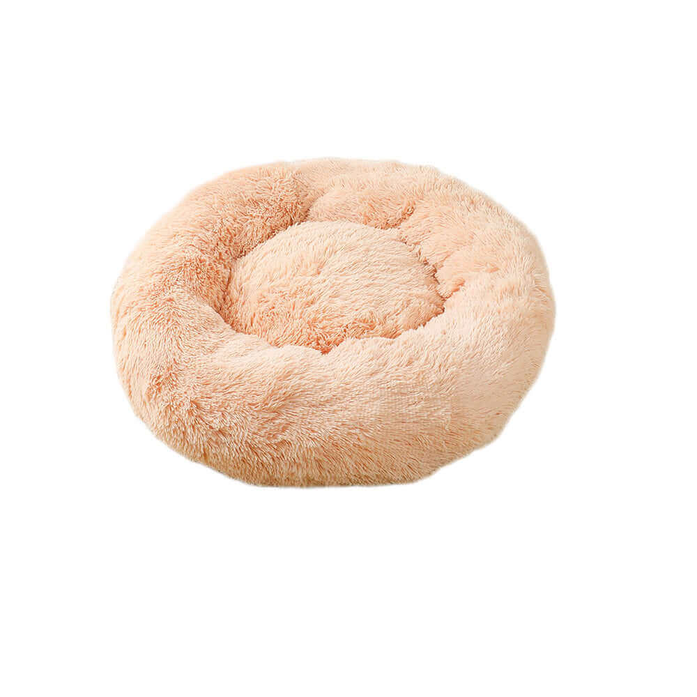 Calming Donut Dog Bed Champagne