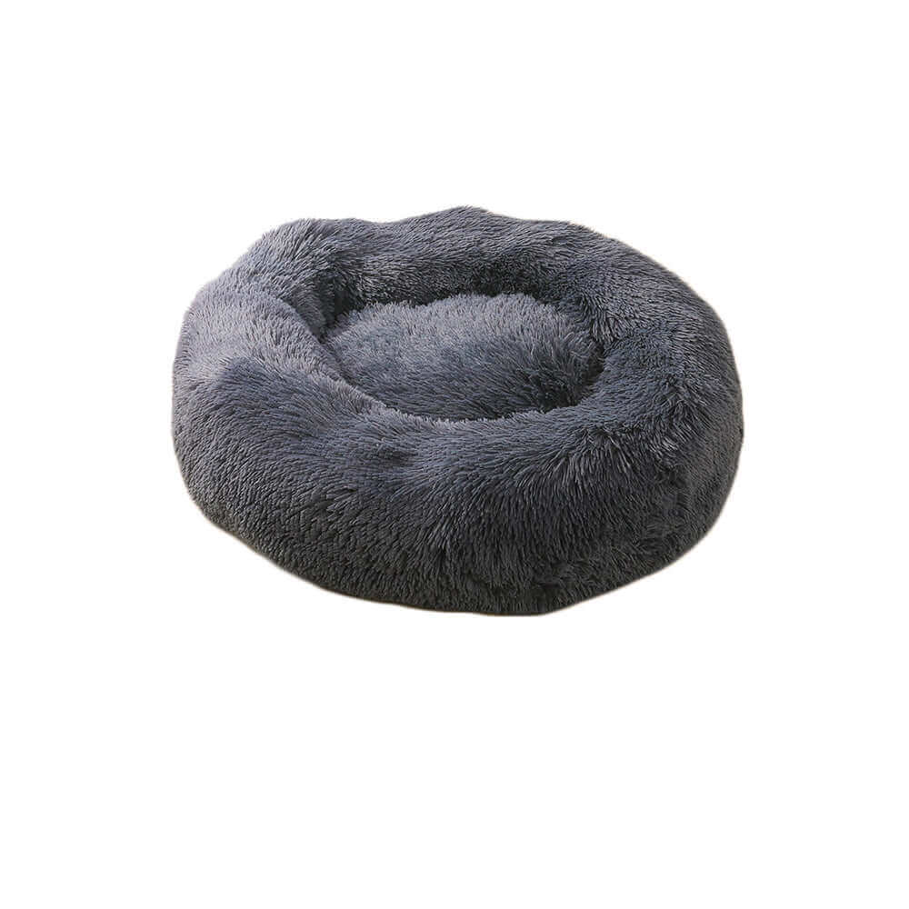 Calming Donut Dog Bed Grey