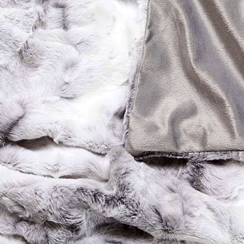 Luxury Faux Fur Blanket Grey