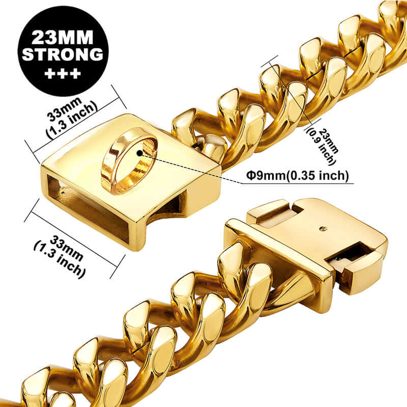 Cuban Collar 18K Gold Plated Stainless Steel 23mm