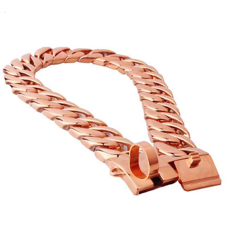 Cuban Dog Collar 32mm Rose Gold