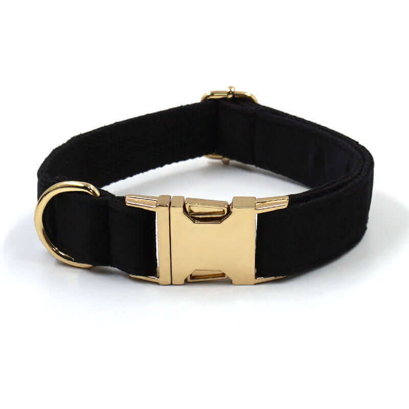 Velvet Harness Set Collar Black