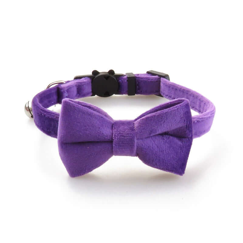Velvet Kitten Cat Collar with Bell & Removable Bow.jpg
