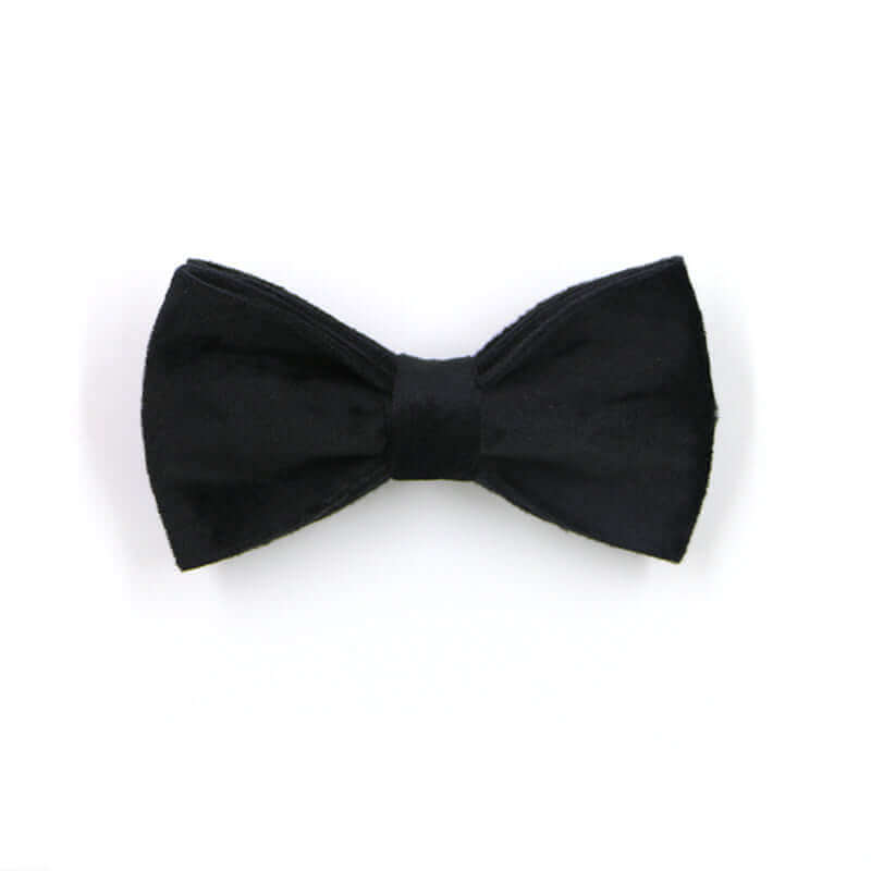 Velvet Harness Set Bow Black