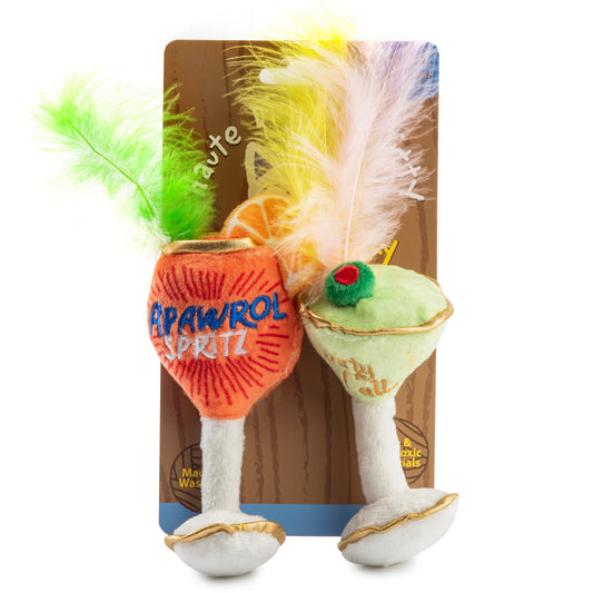 Kitty Cocktails Apawrol Spritz and Dirty Cattini Organic Catnip Toy