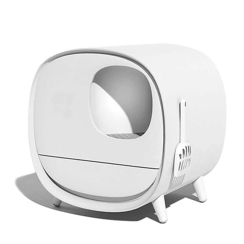 Luxury Large Automatic Cat Toilet Standard White