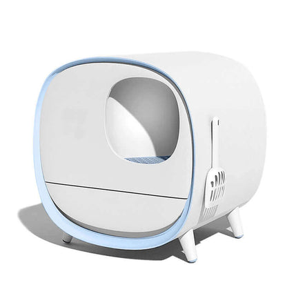 Luxury Large Automatic Cat Toilet Standard Blue